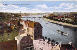 SUISSE - Basel - Rheinpanorama Stromabwarts - Carte Postale Ancienne - Basilea