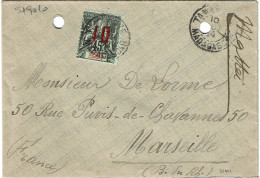 CTN85A - GRANDE COMORE LETTRE TAMATAVE/  MARSEILLE JUIN 1914 - Lettres & Documents