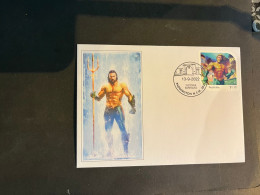 (4 R 7 B) DC Comics - Aquaman (cover With New Australia Stamp) Stamp Folder Issued 13-9-2022) 2 Covers - Cartas & Documentos