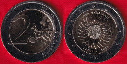 Latvia 2 Euro 2023 "Ukraine Sunflower" BiMetallic UNC - Lettonie