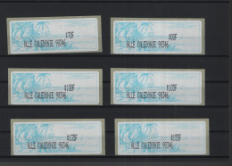 Neukaledonien Michel Cat.No. Mnh/** ATM Set 1 Teller 98346 - Franking Labels