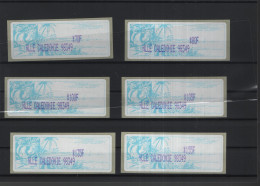 Neukaledonien Michel Cat.No. Mnh/** ATM Set 1 Teller 98349 Blue - Franking Labels