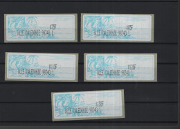 Neukaledonien Michel Cat.No. Mnh/** ATM Set 1 Teller 98340  1 (2) - Affrancature Meccaniche