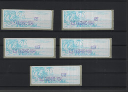 Neukaledonien Michel Cat.No. Mnh/** ATM Set 1 Teller 98341 Blue (2) - Timbres De Distributeurs