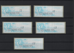 Neukaledonien Michel Cat.No. Mnh/** ATM Set 1 Teller 98350 (2) - Affrancature Meccaniche