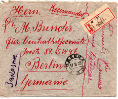 67218 - Russland / UdSSR - 1923 - 2@10Rbl A R-Bf ODESSA -> BERLIN (Deutschland) - Cartas & Documentos