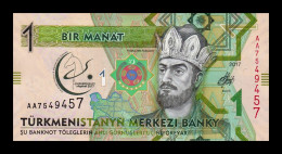 Turkmenistán 1 Manat Commemorative 2017 Pick 36 Capicua Sc Unc - Turkmenistan