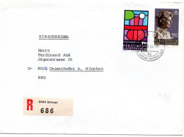 67248 - Liechtenstein - 1986 - 2,50Fr Fuerstin MiF A R-Bf SCHAAN -> Westdeutschland - Lettres & Documents