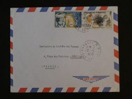 BU8 POLYNESIE BELLE LETTRE   RR  1968 PAPEETE A  PARIS   FRANCE  +N°30 + AFF. PLAISANT++ - Covers & Documents