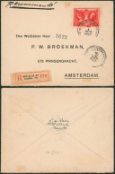 Antituberculeux - N°244 Seul Sur Lettre En Recommandé De Bruxelles (1927) > Amsterdam - Storia Postale