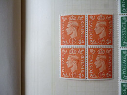 GREAT BRITAIN SG 503 DEFI BL4 Lightly Hinged - ....-1951 Vor Elizabeth II.