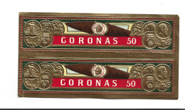 ETIQUETTE  DOUBLE CIGARRE CORONAS 50 - Etichette