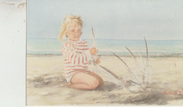 Carte Depliante Aquarelle (Noemie A La Plage ) De JEAN MICHEL SEILLER - Watercolours