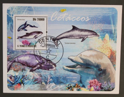 SAO TOME E PRINCIPE (SAINT THOMAS ET PRINCE) Cetacés, Mammiferes Marins, Dauphins , Emis En 2009. Oblitéré, Used - Delfine