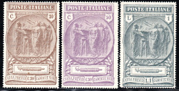 1537.ITALY.1923 FASCIST OATH #B17-B19 MH,B18 50c/50c INVERTED WATERMARK,LIGHT GUM BLEMISHES - Mint/hinged