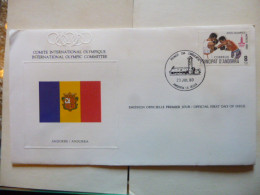 ANDORA 1980 OLYMPIC OFFICIAL FDC BY IOC CANCELLED IN COUNTRY OF ORIGON - Sonstige & Ohne Zuordnung