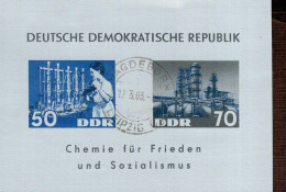 DDR Block 018 Chemische Industrie Used Gestemelt - 1950-1970