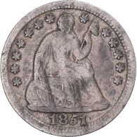 Monnaie, États-Unis, Seated Liberty Half Dime, Half Dime, 1851, U.S. Mint - 1839-1891: Seated Liberty (Liberté Assise)