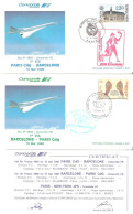 CONCORDE PREMIER 1er VOL PARIS BARCELONE PARIS - Sonstige & Ohne Zuordnung