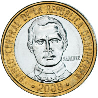 Monnaie, République Dominicaine, 5 Pesos, 2008, SPL, Bimétallique, KM:89 - Dominicaine