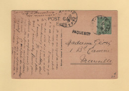 Type Semeuse (de France) - Port Said Egypte - 1926 - Griffe Paquebot - Covers & Documents