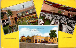 Florida Tampa Spanish Park Restaurant Showing Cocktail Lounge And Castilian Dining Room 1941 - Tampa