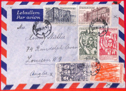 Aa0624 - CZECHOSLOVAKIA - Postal History  AIRMAIL COVER To ENGLAND 1961 Politics - Lettres & Documents