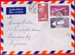 Aa0630 - CZECHOSLOVAKIA - Postal History - COVER To ENGLAND 1962 Astronomy SPACE - Covers & Documents