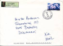 USA Cover Sent To Denmark 16-12-2003 Single Franked And With A Nice Cancel - Storia Postale