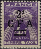 REUNION CFA Taxe 39 ** MNH Chiffre Timbre Taxe Gerbe De Blé 1949-1950 (CV 0,75 €) - Segnatasse