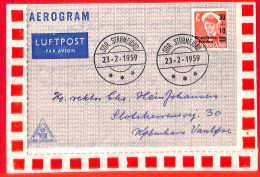 Aa0645 - GREENLAND - Postal History -  STATIONERY AEROGRAM 1959 - Brieven En Documenten