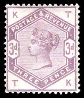 1883-84 3d Pale Lilac Fine Mint Lightly Hinged. - Ongebruikt
