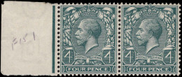 1912-24 4d Grey-green Unmounted Mint Pair Unmounted Mint. - Unused Stamps