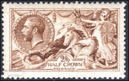 1915 2s6d De La Rue Seahorse Yellow-brown Lightly Mounted Mint. - Ongebruikt