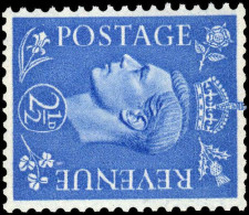 1941-42 2½d Light Ultramarine Sideways Watermark Unmounted Mint. - Nuevos