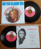 RARE French SP 45t RPM (7") CHRISTINE LEBAIL «Une Rose En Papier Bleu» (1972) - Collectors