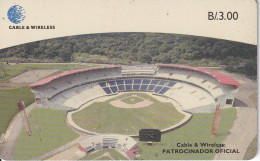 TARJETA DE PANAMA DE CABLE & WIRELESS DE B/3.00 ESTADIO NACIONAL DE BEISBOL - Panama