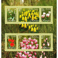 ROMANIA 1716b, 2006,* Tulips, BLOCK OF 6, TULIPES - Other & Unclassified