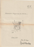 DISEGNO TECNICO - UNIVERSITA' GREGORIANA ALLA PILOTTA - TAV. 1 Bis - FIRMA BENITO MUSSOLINI - Arbeitsbeschaffung