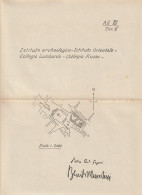 DISEGNO TECNICO - IST. ARCHEOL. ORIENT. COLL. LOMBARDO COLL. RUSSO - TAV. 6 - FIRMA BENITO MUSSOLINI - Arbeitsbeschaffung