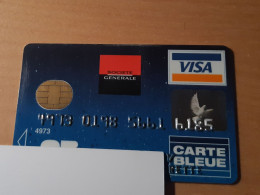 ANCIENNE CARTE A PUCE BANCAIRE PERIMEE SOCIETE GENERALE !!! - Cartes Bancaires Jetables