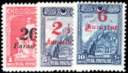 Turkey 1929 Provisionals Lightly Mounted Mint. - Neufs