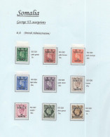 George Vl  Low Values (9) Overprinted     B   A   SOMALIA - Nuevos