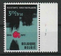 Belgie OCB 1539 ** MNH Met Plaatnummer 2 - 1961-1970