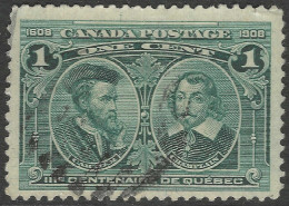 Canada. 1908 Quebec Tercentenary. 1c Used. SG 189 - Unused Stamps