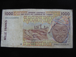 COTE D'IVOIRE - 1000 Francs  1999 A - Banque Centrale Des états De L'Afrique De L'ouest  **** ACHAT IMMEDIAT **** - Costa D'Avorio