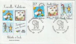 Nouvelle Calédonie FDC 2000 Philatélie à L'école 831-833 - FDC