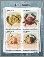 CENTRAL AFRICAN 2022 MNH Crabs Krabben Crabes M/S - IMPERFORATED - DHQ2325 - Crustaceans