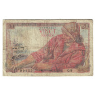 France, 20 Francs, Pêcheur, 1942, Q.899655, TB, KM:100a - 20 F 1942-1950 ''Pêcheur''