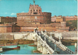 Roma (Lazio) Castel Sant'Angelo E Ponte Sul Tevere, Bridge And Sant'Angelo Castle, Pont Et Chateau Saint'Ange - Castel Sant'Angelo